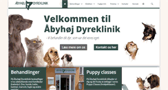 Desktop Screenshot of aabyhoejdyreklinik.dk